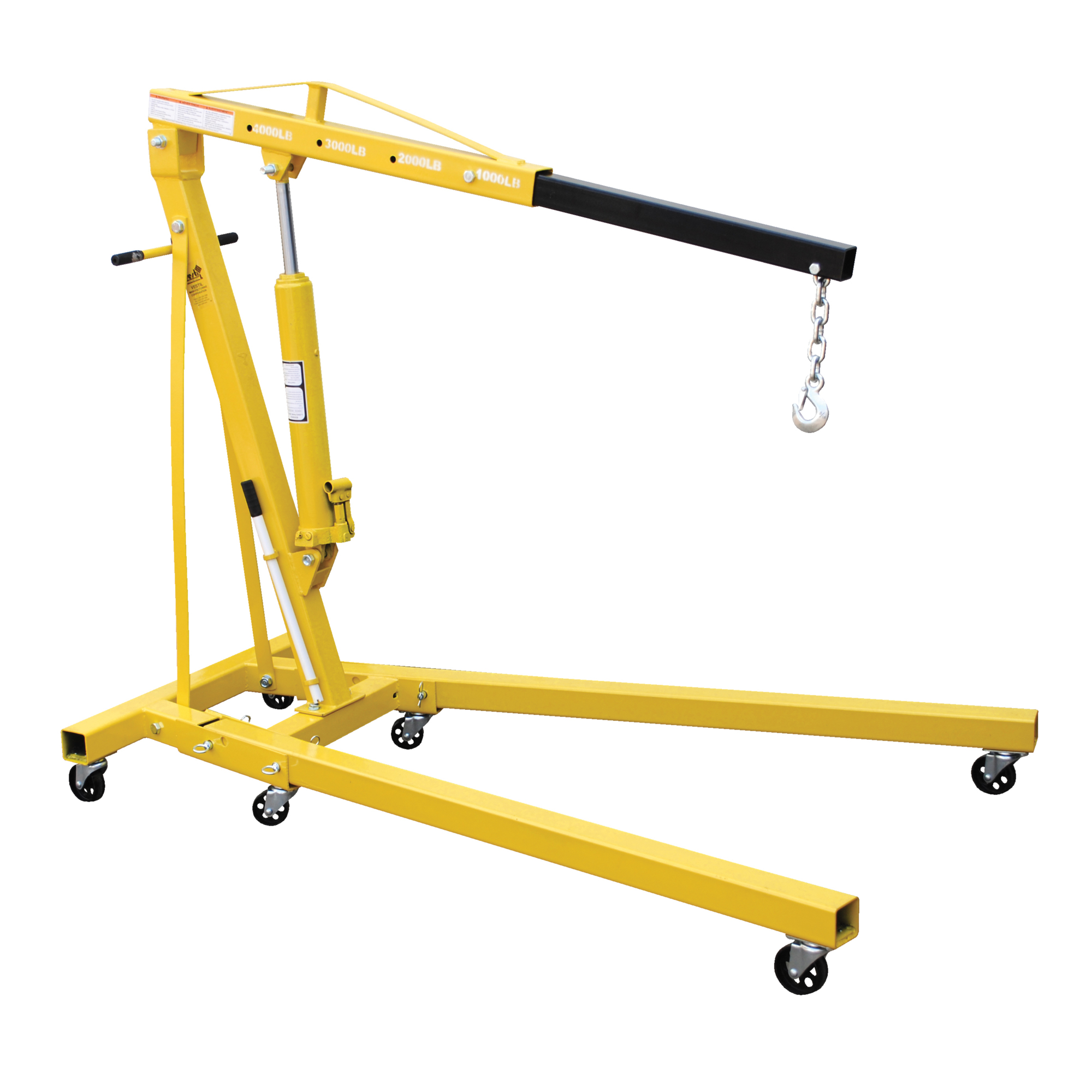 Vestil Engine Hoist with Folding Legs - 4000-Lb. Capacity, 60.5in. Boom Length, Floor Mount, Model# EHN-40-C